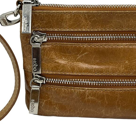 Hobo Purse Crossbody 'CRISTEL' Organizer Convertible Clutch Bag Cognac Brown - Picture 13 of 13